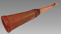 Trumpet, Ivory, wood, rattan, Melanesian (New Caledonia)